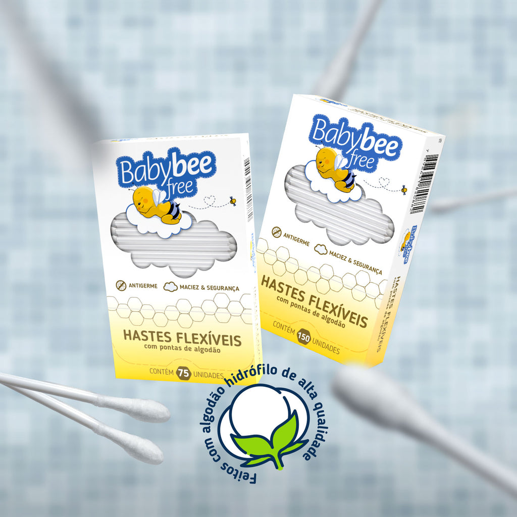 HASTE FLEXÍVEL BABY BEE FREE C/ 75 UN
