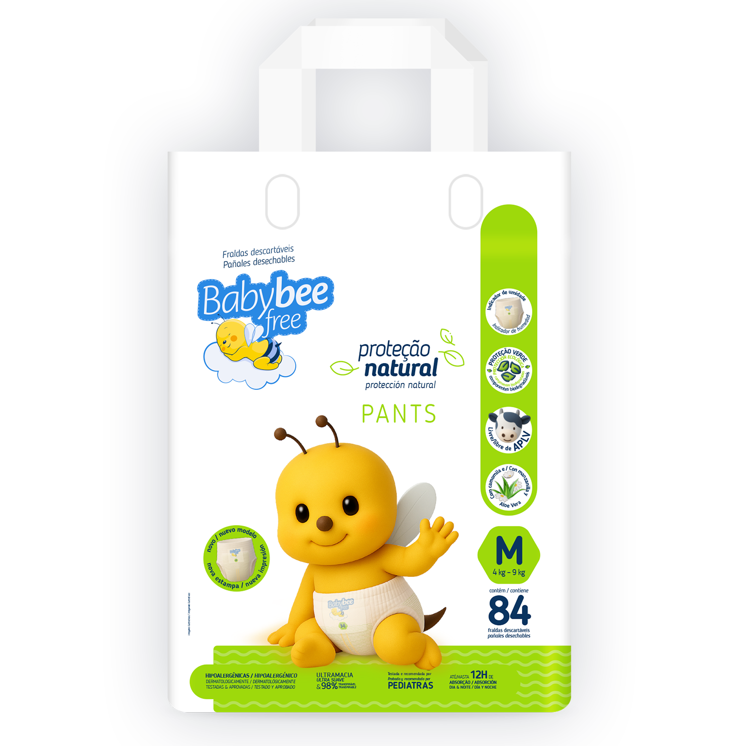 FRALDA PROTEÇÃO NATURAL PANTS M C/ 84 UN